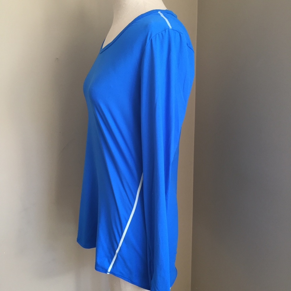 Athleta Blue long sleeve workout top shirt M - Picture 7 of 13
